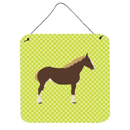 MICASA Percheron Horse Green Wall or Door Hanging Prints6 x 6 in. MI228521